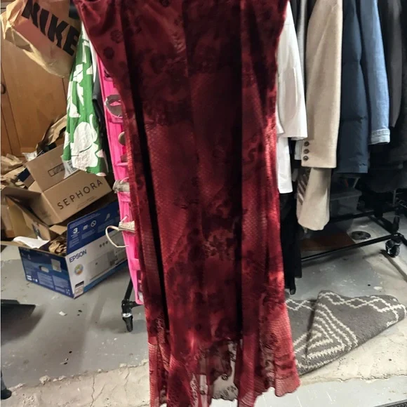 Red Patterned Dress - Picture 2 of 3